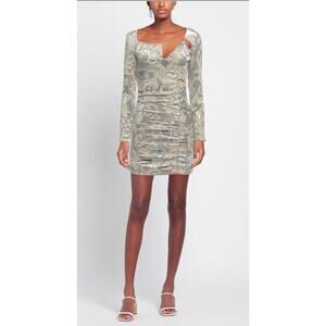 B57 Maje Sheath Mini Dress Womens Small Velvet Sequins  Red Carpet Glam Sparkly